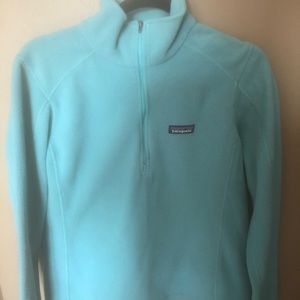 Patagonia Women’s Quarter Zip Fleece Med Teal EUC